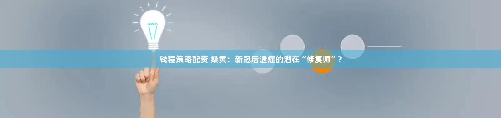 钱程策略配资 桑黄：新冠后遗症的潜在“修复师”？
